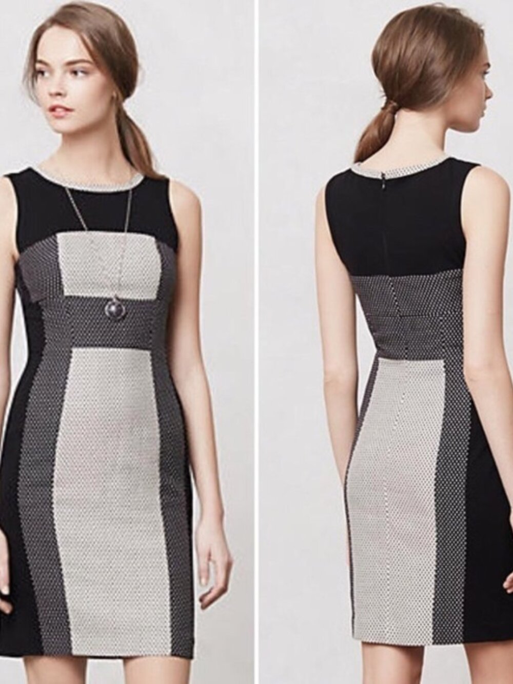 YOANA BARASCHI CHANNELED DOTS COLUMN DRESS